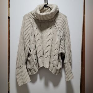 Cable sweater cropped fit - size unknown